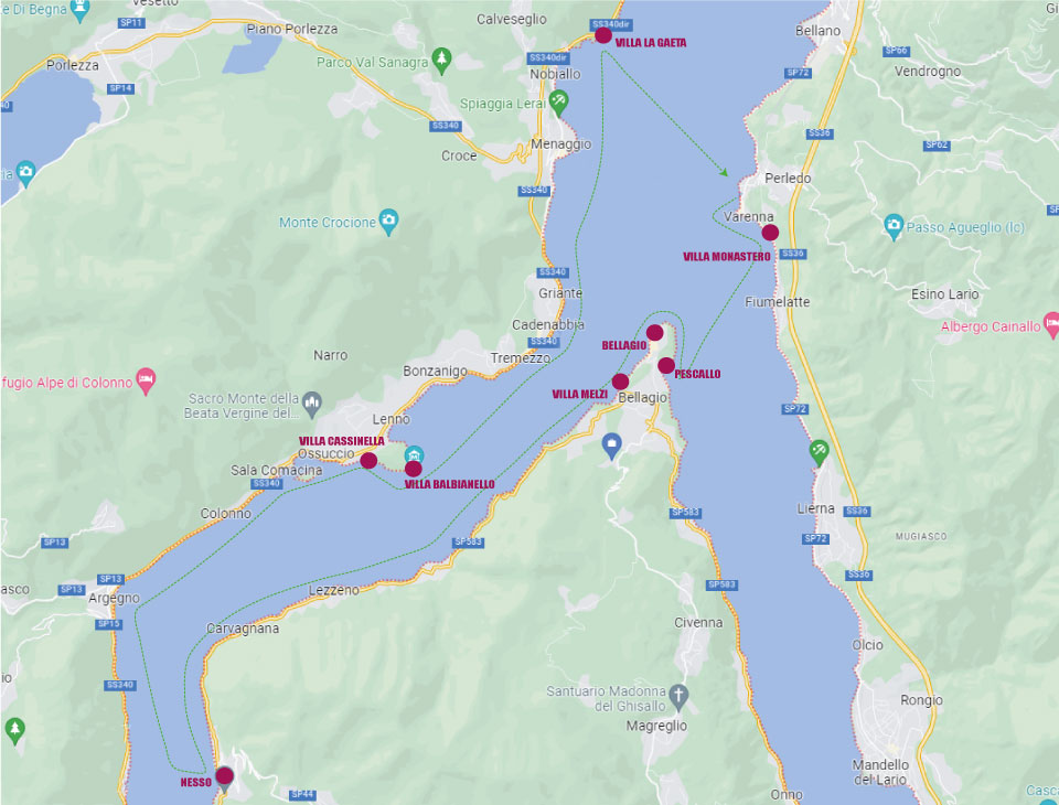 Lake Como rent a boat one day tour
