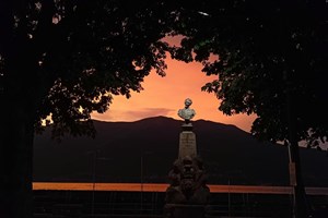 Stunning sunset in Bellano, Lake Como