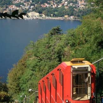 The panoramic cable car of Brunate