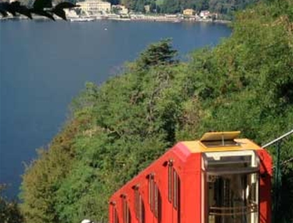 The panoramic cable car of Brunate
