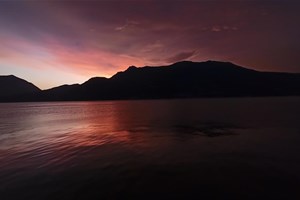 Stunning sunset in Bellano, Lake Como